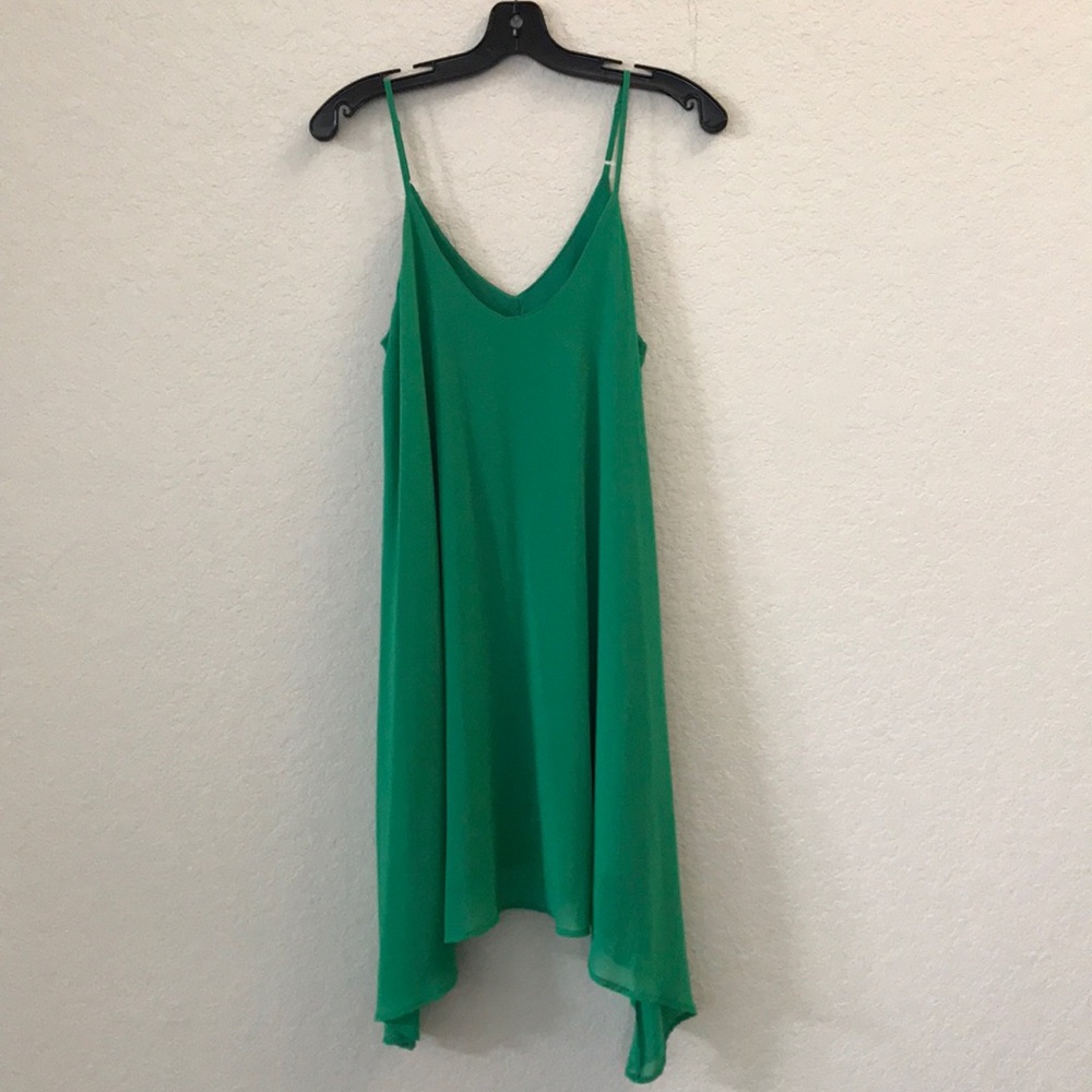 Green flowy dress